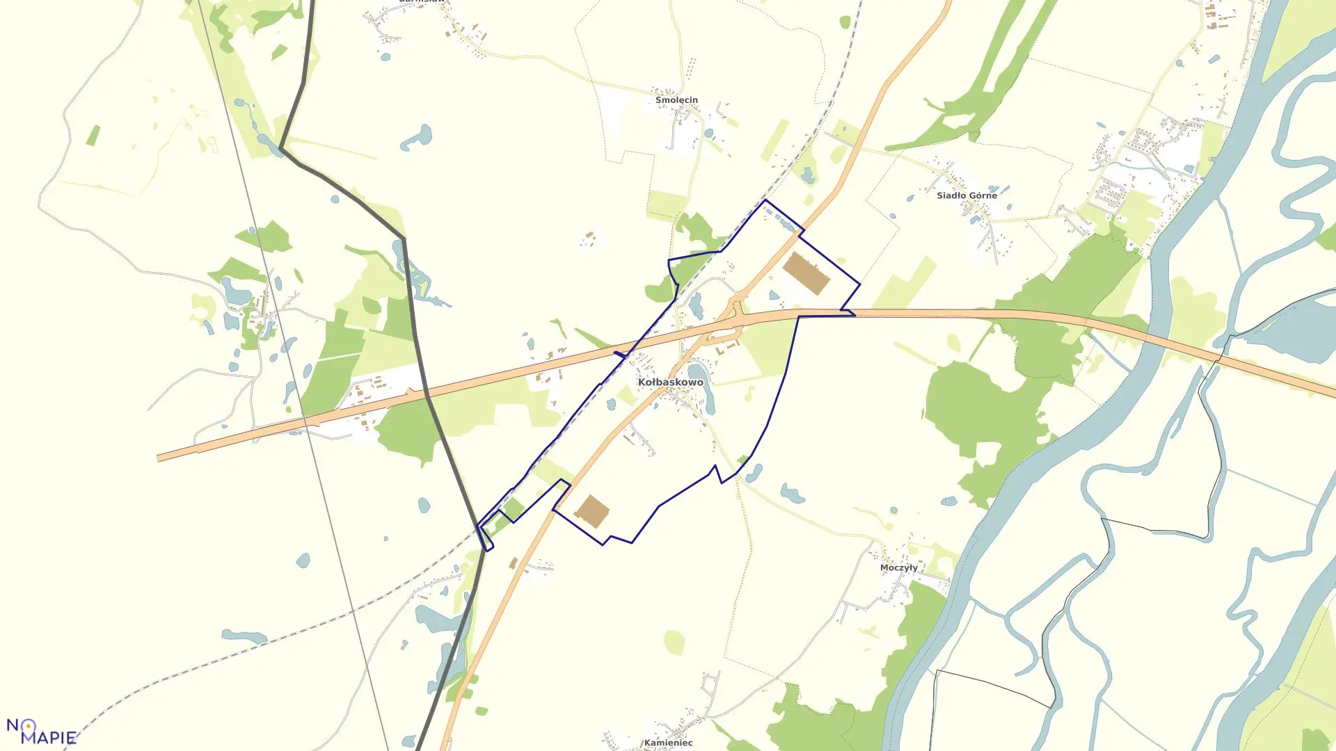 Mapa obrębu Kołbaskowo w gminie Kołbaskowo